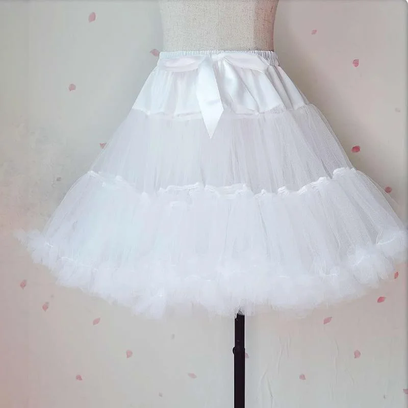 Lolita Pouf Skirt With Bowknot