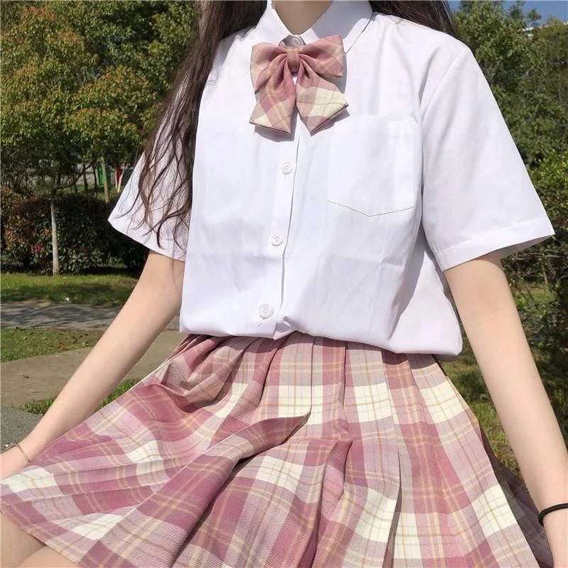 Women's High-waist Plaid Skirt