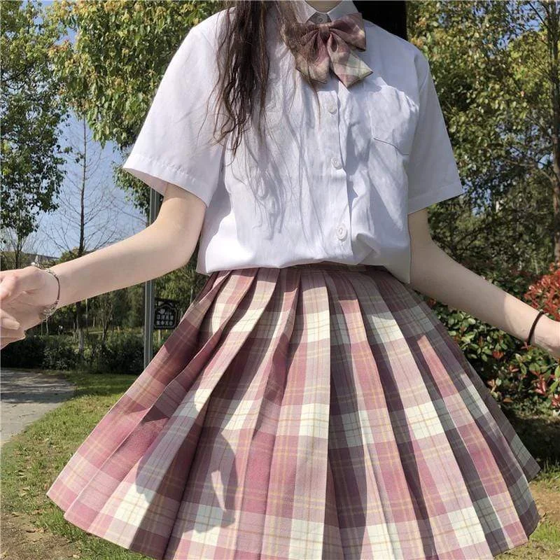 Women's High-waist Plaid Skirt