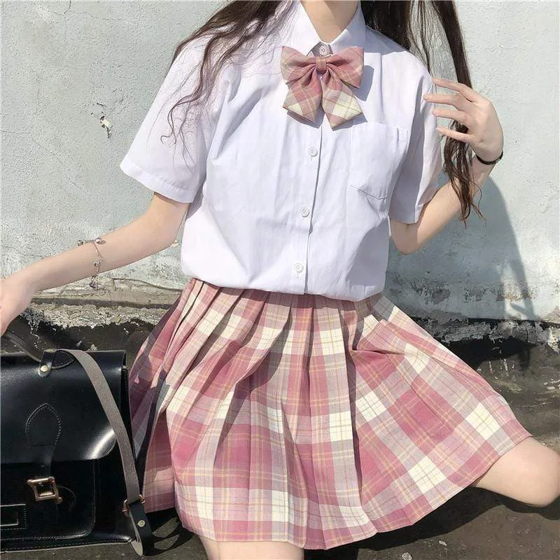 Women's High-waist Plaid Skirt