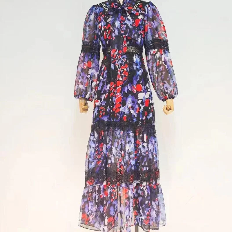 KittenAlarm - Arvid Allover Print Bohemian Dress