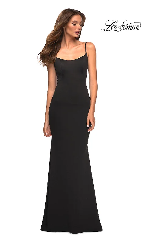 Long Sleek and Simple Prom Dress by La Femme