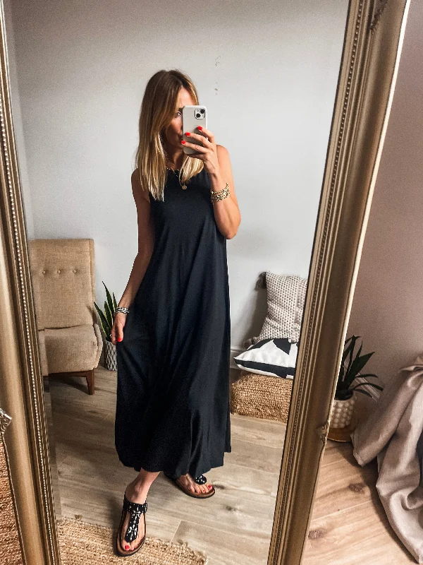 Racer Back Jersey Maxi Dress