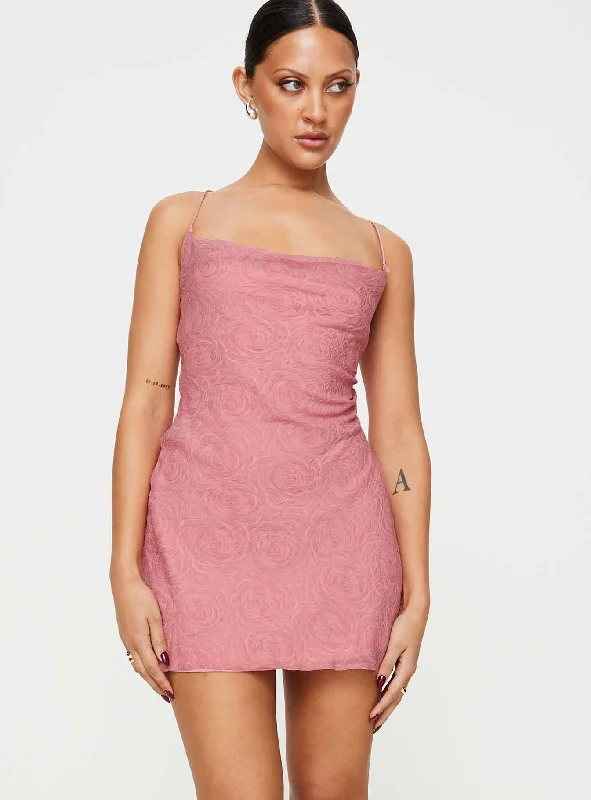 Celena Mini Dress Dusty Pink / Floral